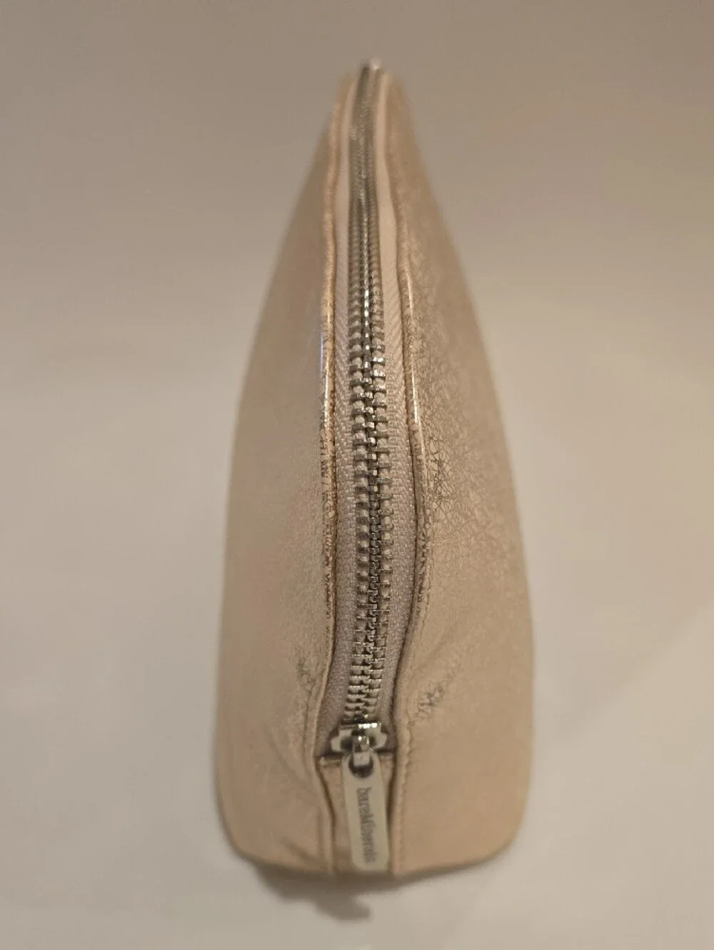 bareMinerals Metallic Beige Cosmetic Bag Shimmet